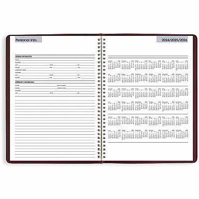 AT-A-GLANCE DayMinder Weekly Appointment Book, Vertical-Column Format, 11 x 8, Burgundy Cover, 12-Month (Jan to Dec): 2026 (G52014)