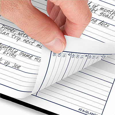 AT-A-GLANCE DayMinder Hardcover Weekly Vertical-Column Format Appointment Book, 11 x 8, Black Cover, 12-Month (Jan to Dec): 2026 (G520H00)