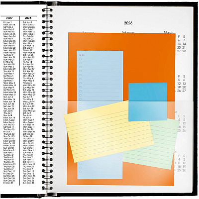 AT-A-GLANCE DayMinder Hardcover Weekly Vertical-Column Format Appointment Book, 11 x 8, Black Cover, 12-Month (Jan to Dec): 2026 (G520H00)