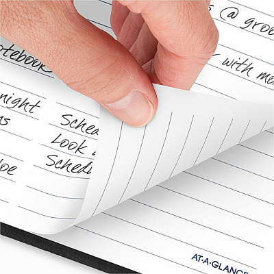 AT-A-GLANCE DayMinder Open-Schedule Weekly Appointment Book, 8.75 x 7, Black Cover, 12-Month (Jan to Dec): 2026 (G53500)