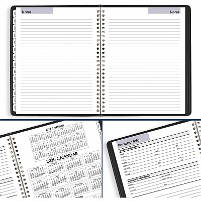 AT-A-GLANCE DayMinder Executive Weekly/Monthly Refillable Planner, 8.75 x 7, Black Cover, 12-Month (Jan to Dec): 2026 (G54500)