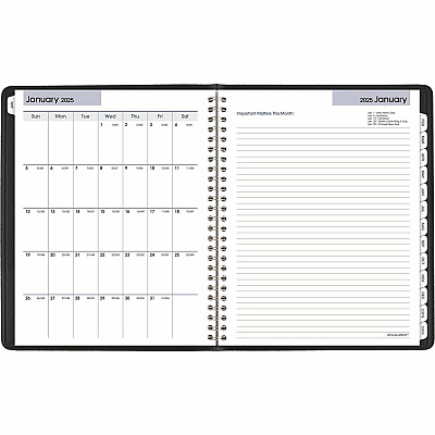AT-A-GLANCE DayMinder Executive Weekly/Monthly Refillable Planner, 8.75 x 7, Black Cover, 12-Month (Jan to Dec): 2026 (G54500)