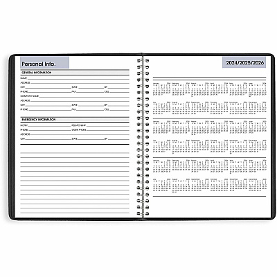 AT-A-GLANCE DayMinder Weekly Planner, Vertical-Column Format, 8.75 x 7, Black Cover, 12-Month (Jan to Dec): 2026 (G59000)