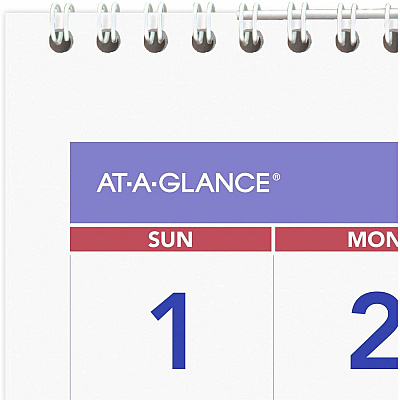 AT-A-GLANCE Deluxe Three-Month Reference Wall Calendar, Vertical Orientation, 12 x 27, White Sheets, 14-Month: Dec 2025 to Jan 2027 (PM1128)