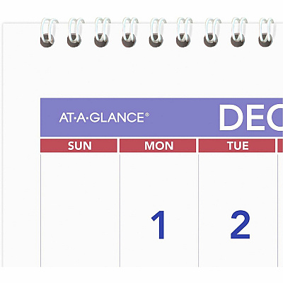 AT-A-GLANCE Deluxe Three-Month Reference Wall Calendar, Horizontal Orientation, 24 x 12, White Sheets, 15-Month: Dec 2025 to Feb 2027 (PM1428)