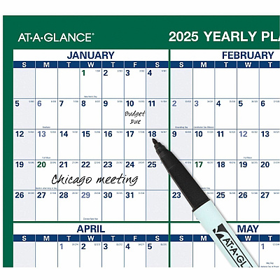 At-A-Glance Vertical Reversible Erasable Wall Calendar (PM21028)