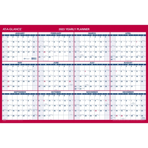 AT-A-GLANCE Reversible Paper Yearly Wall Planner (PM21228)