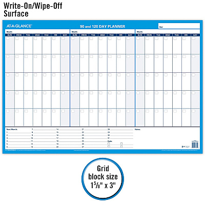 AT-A-GLANCE 90/120-Day Erasable Wall Planner (AAGPM23928)