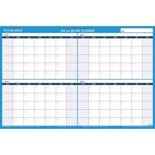 AT-A-GLANCE 90/120-Day Erasable Wall Planner (PM23928)