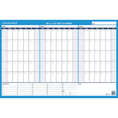 AT-A-GLANCE 90/120-Day Erasable Wall Planner (AAGPM23928)