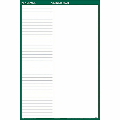 AT-A-GLANCE Vertical Erasable Wall Planner, 32 x 48, White/Green Sheets, 12-Month (Jan to Dec): 2026 (PM31028)