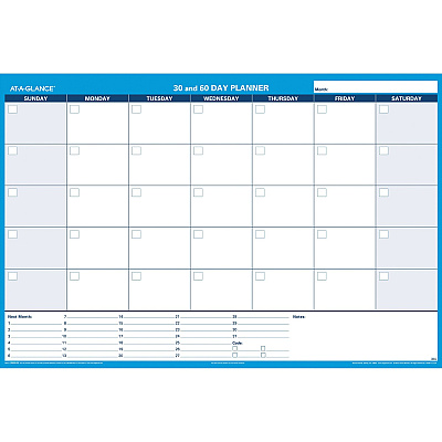 AT-A-GLANCE 30/60 Day Undated Horizontal Wall Planner (AAGPM33328)