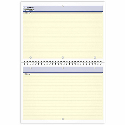 AT-A-GLANCE QuickNotes Desk/Wall Calendar, 3-Hole Punched, 11 x 8, White/Blue/Yellow Sheets, 12-Month (Jan to Dec): 2026 (PM5028)
