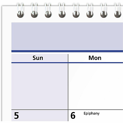 AT-A-GLANCE QuickNotes Desk/Wall Calendar, 3-Hole Punched, 11 x 8, White/Blue/Yellow Sheets, 12-Month (Jan to Dec): 2026 (PM5028)