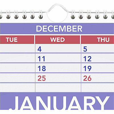 AT-A-GLANCE Three-Month Wall Calendar, 15.5 x 22.75, White Sheets, 12-Month (Jan to Dec): 2026 (PM628)