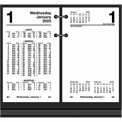 AT-A-GLANCE Financial Desk Calendar Refill, 3.5 x 6, White Sheets, 12-Month (Jan to Dec): 2026 (S17050)