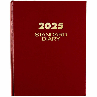 AT-A-GLANCE Standard Diary Daily Diary, 2026 Edition, Medium/College Rule, Red Cover, (200) 9.5 x 7.5 Sheets (SD37413)