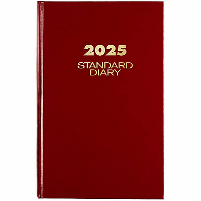 AT-A-GLANCE Standard Diary Daily Diary, 2026 Edition, Wide/Legal Rule, Red Cover, (200) 12 x 7.75 Sheets (SD37613)