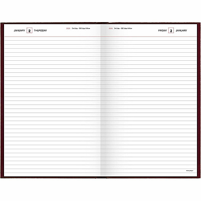 AT-A-GLANCE Standard Diary Daily Diary, 2026 Edition, Wide/Legal Rule, Red Cover, (200) 12 x 7.75 Sheets (SD37613)