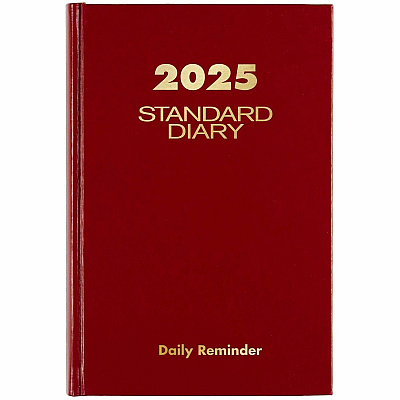 AT-A-GLANCE Standard Diary Daily Reminder Book, 2026 Edition, Medium/College Rule, Red Cover, (201) 7.5 x 5 Sheets (SD38713)