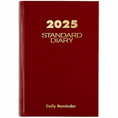 AT-A-GLANCE Standard Diary Daily Reminder Book, 2026 Edition, Medium/College Rule, Red Cover, (201) 8.25 x 5.75 Sheets (SD38913)