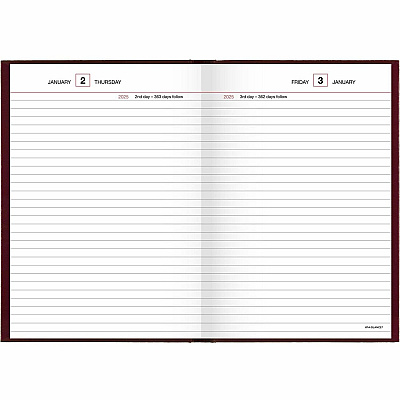 AT-A-GLANCE Standard Diary Daily Reminder Book, 2026 Edition, Medium/College Rule, Red Cover, (201) 8.25 x 5.75 Sheets (SD38913)