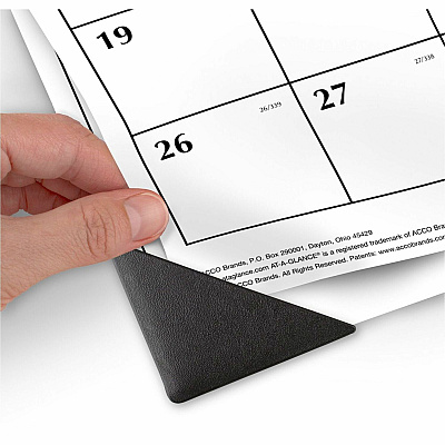 AT-A-GLANCE Two-Color Monthly Desk Pad Calendar, 21.75 x 17, White Sheets, Black Corners, 12-Month (Jan to Dec): 2026 (SK117000)