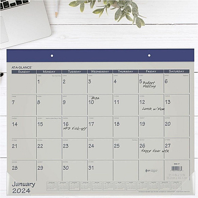 At-A-Glance Fashion Color Monthly Desk Pad, Standard, 21 3/4" x 17" (SK2517)