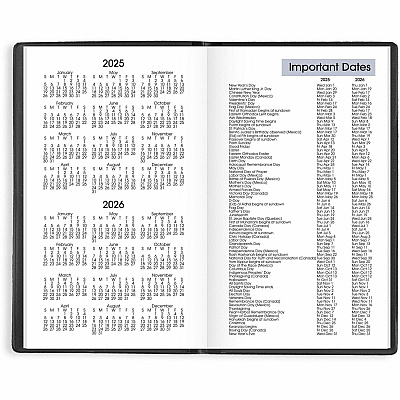 At-A-Glance Weekly Planner, Black, Pocket, 3 1/2" x 6" (SK4800)