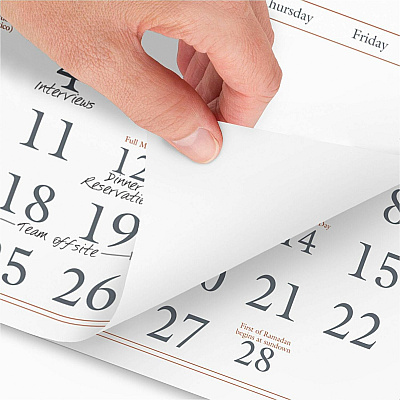 AT-A-GLANCE Three-Month Reference Wall Calendar, 12 x 27, White Sheets, 14-Month: Dec 2025 to Feb 2027 (SW11528)