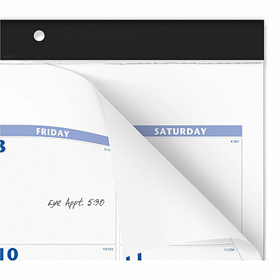 AT-A-GLANCE Desk Pad, 22 x 17, White Sheets, Black Binding, Black Corners, 12-Month (Jan to Dec): 2026 (SW20000)