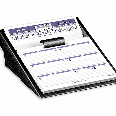 AT-A-GLANCE Flip-A-Week Desk Calendar and Base, 7 x 5.5, White Sheets, 12-Month (Jan to Dec): 2026 (SW700X00)
