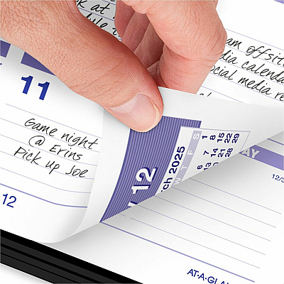 AT-A-GLANCE Flip-A-Week Desk Calendar and Base, 7 x 5.5, White Sheets, 12-Month (Jan to Dec): 2026 (SW700X00)