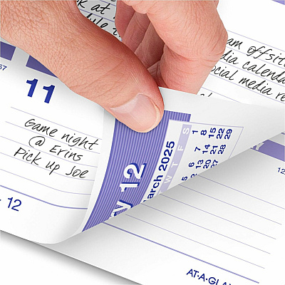 AT-A-GLANCE Flip-A-Week Desk Calendar Refill, 7 x 6, White Sheets, 12-Month (Jan to Dec): 2026 (SW705X50)