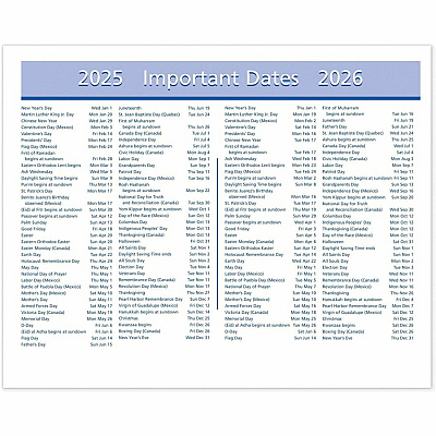 AT-A-GLANCE Flip-A-Week Desk Calendar Refill with QuickNotes, 7 x 6, White Sheets, 12-Month (Jan to Dec): 2026 (SW70650)