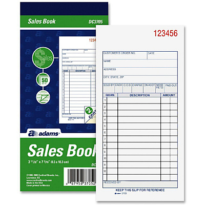 Adams Carbonless 2-part Numbered Sales Order Books (ABFDC3705)