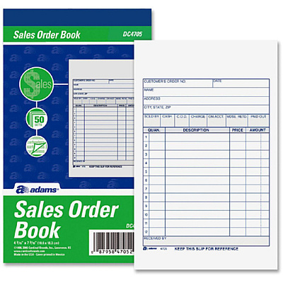 Adams Carbonless 2-part Numbered Sales Order Books (ABFDC4705)