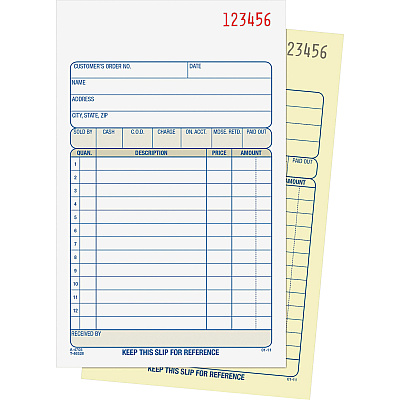 Adams Carbonless 2-part Numbered Sales Order Books (ABFDC4705)
