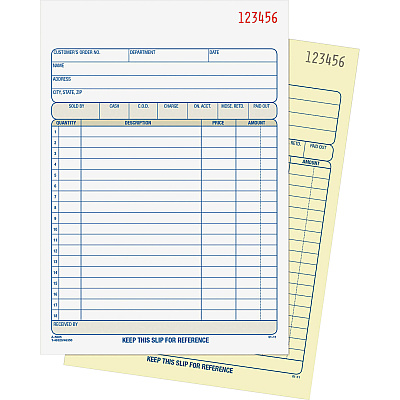 Adams Carbonless 2-part Numbered Sales Order Books (ABFDC5805)