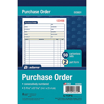 Adams Carbonless Purchase Order Statement (ABFDC5831)