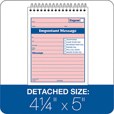 Adams Spiral-bound Phone Message Booklet (ABFSC9711D)