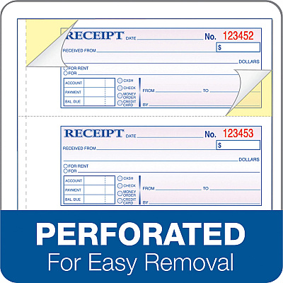 Adams Tapebound 3-part Money Receipt Book (ABFTC2701)