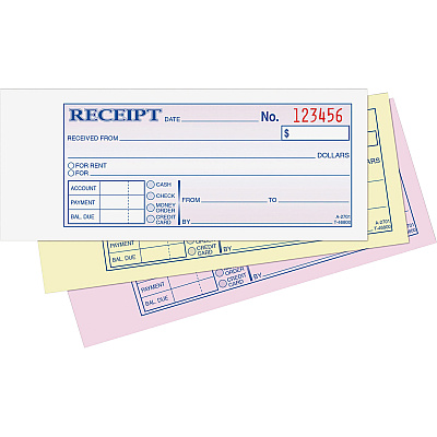 Adams Tapebound 3-part Money Receipt Book (ABFTC2701)