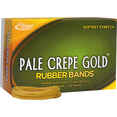 Alliance Rubber 20335 Pale Crepe Gold Rubber Bands - Size #33