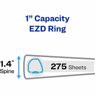 Avery Extra-Wide Heavy-Duty View Binder with One Touch EZD Rings (AVE01318)