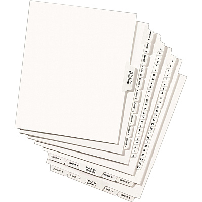Avery Individual Legal Exhibit Dividers - Avery Style (AVE01401)