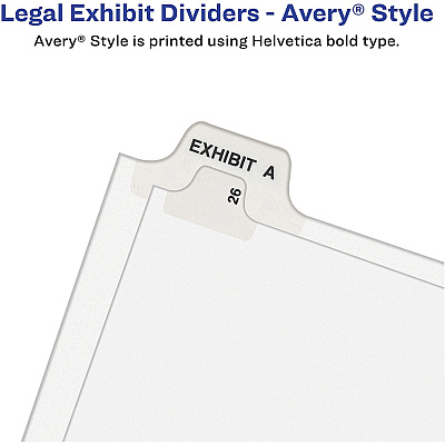 Avery Individual Legal Exhibit Dividers - Avery Style (AVE01401)