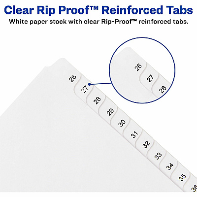 Avery Collated Legal Exhibit Dividers - Allstate Style (AVE01702)