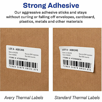 Avery Thermal Roll Labels 2-1/8"x4" , 140 Shipping Labels-1 Roll (AVE4153)