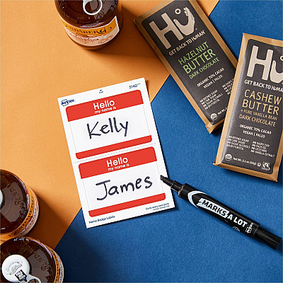 Avery Border Print/Write Hello Name Badges (AVE5140)